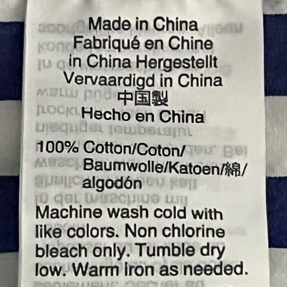 J.CREW Bold stripe blue white relaxed fit long sleeve cotton poplin Tunic top - Picture 9 of 10